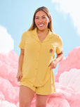 Pajama Shorts Set - Yellow