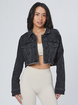 Thumbnail 4 of Desire Denim Jacket - Washed Black, 4 of 10
