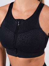 Thumbnail 1 of Wicked Zip Sports Bra - Flocked Bossy Print, 1 of 10