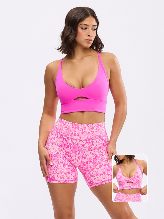 Reversible Nubre Crop - Candy Crush / Pink Fashun Print