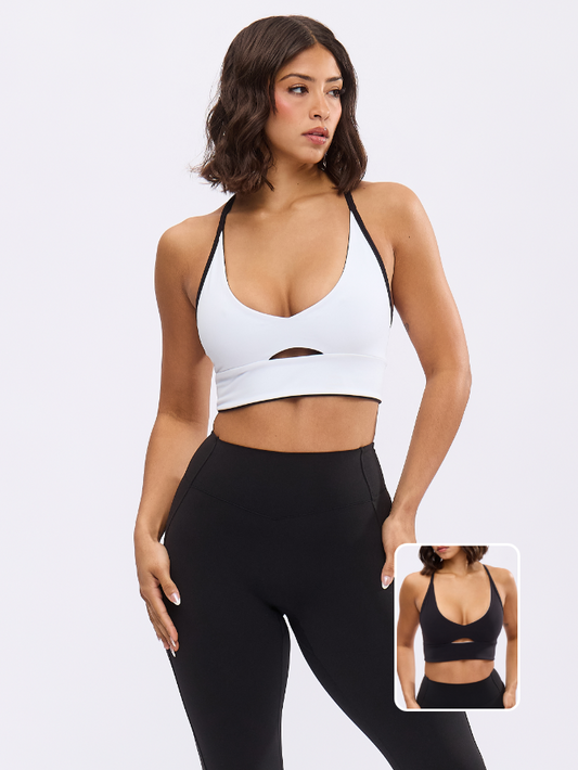 Reversible Nubre Crop - Onyx Black / White