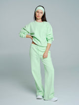 Thumbnail 4 of Plush Fleece Crew Pullover - Honeydew, 4 of 6