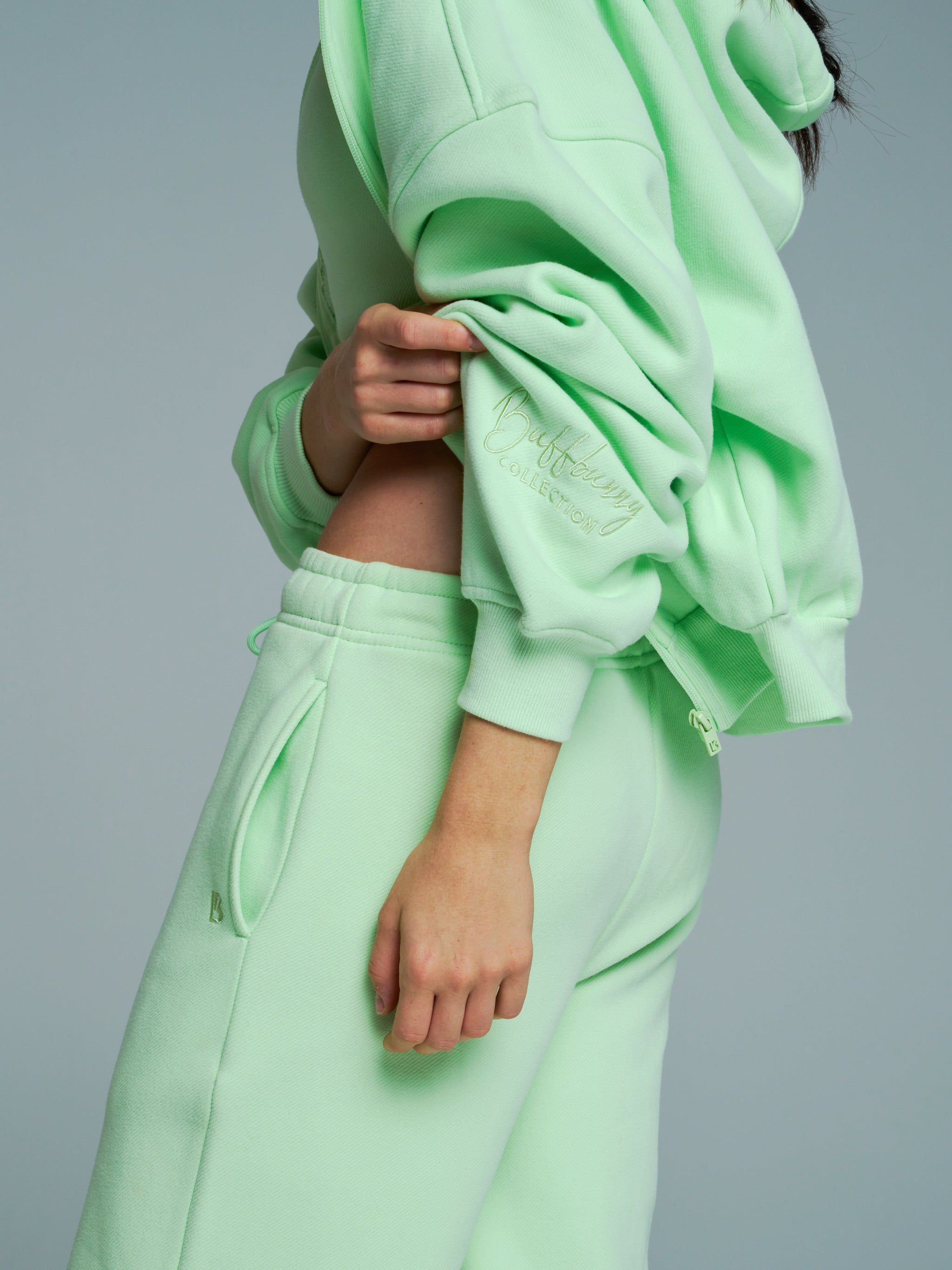 Plush Fleece Straight Leg Sweat Pant - Honeydew