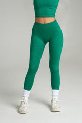 Thumbnail 5 of Dream Heathered Legging - Heather Green, 5 of 7