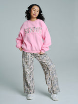 Thumbnail 3 of Plush Fleece Straight Leg Sweat Pant - Pink Camo, 3 of 5