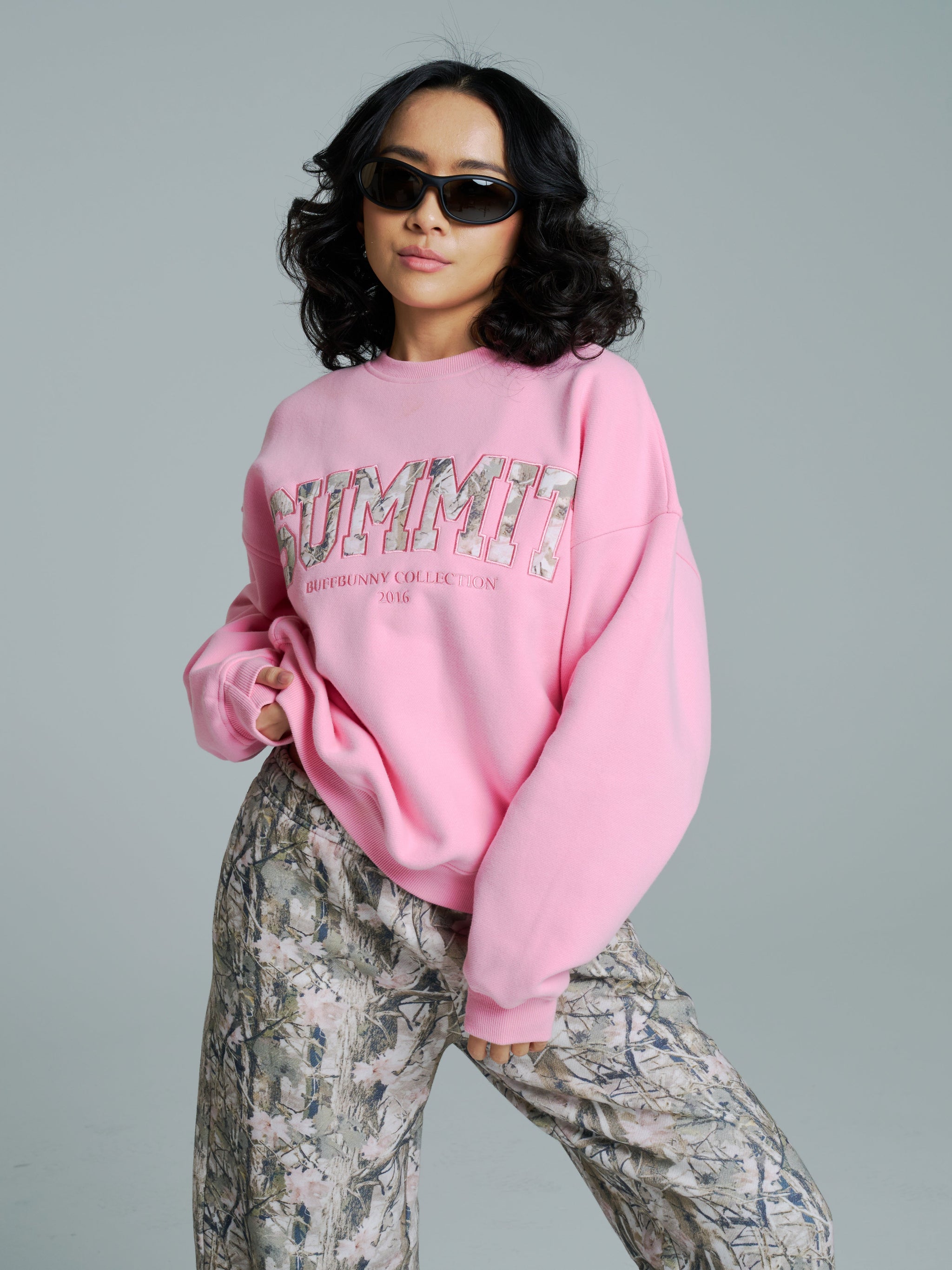 Plush Fleece Crew Pullover - Plastic Pink