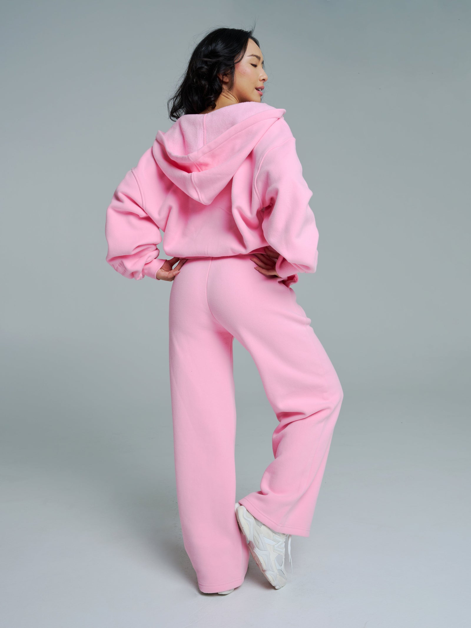 Plush Fleece Straight Leg Sweat Pant - Plastic Pink