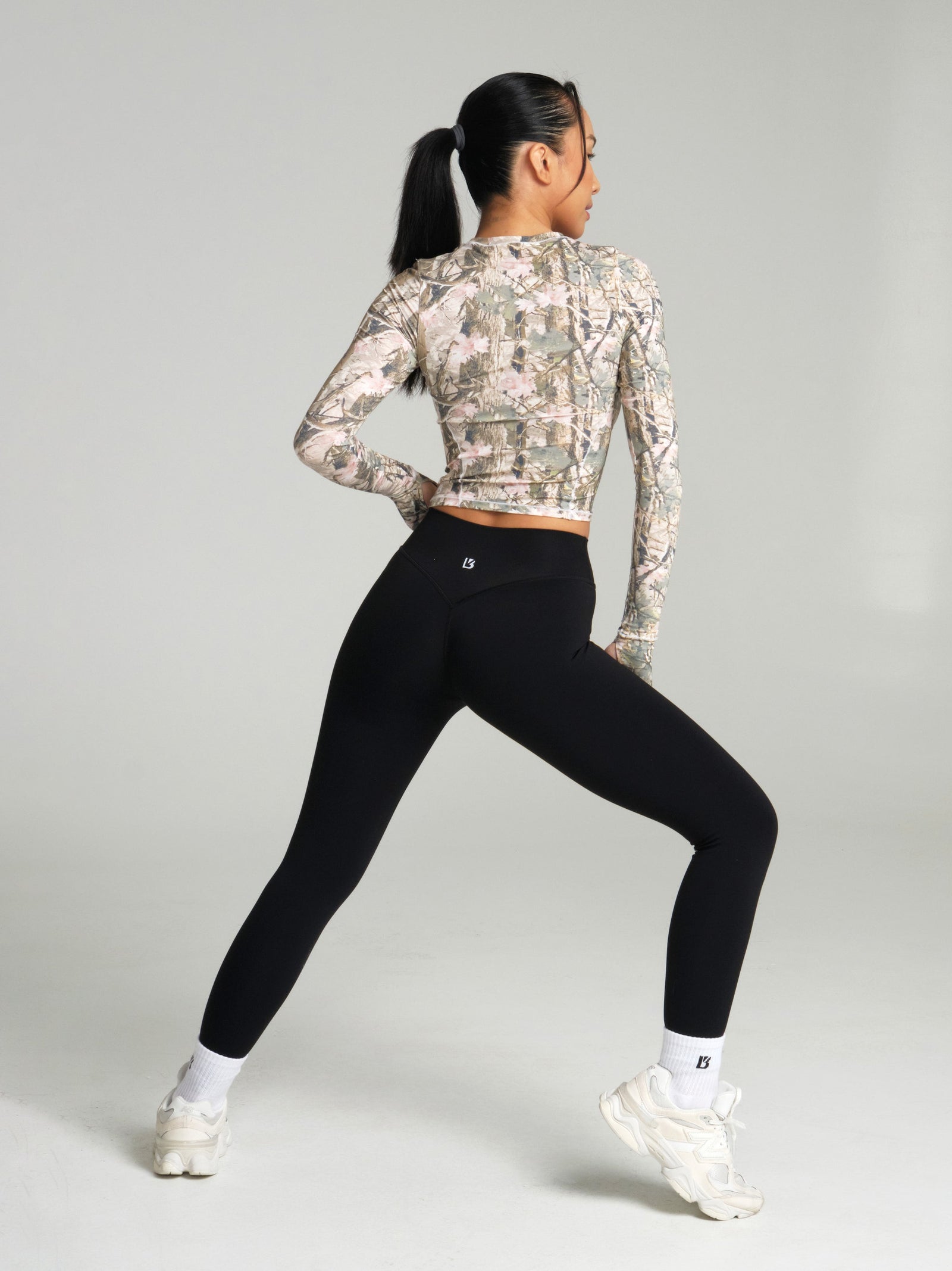 Halo Long Sleeve Baby Tee - Pink Camo