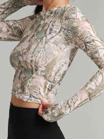 Halo Long Sleeve Baby Tee - Pink Camo