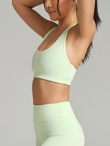 Thumbnail 1 of Colorado Fleece Sports Bra - Honeydew, 1 of 2