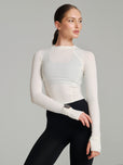 Base Layer Long Sleeve Waist Top - White