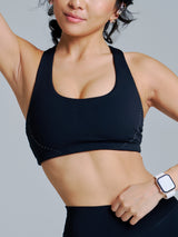 Thumbnail 2 of Colorado Fleece Sports Bra - Onyx Black, 2 of 4