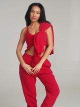 Thumbnail 6 of Threads Zip Hoodie - Lipstick Red, 6 of 6