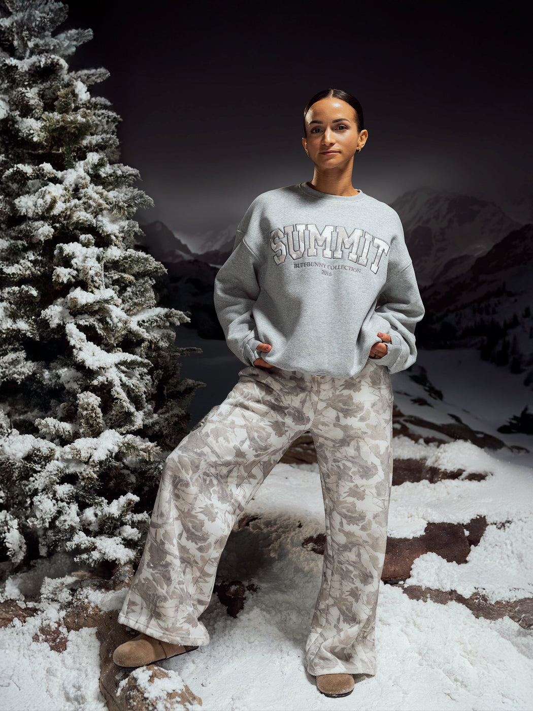 Plush Fleece Crew Pullover - Heather Grey