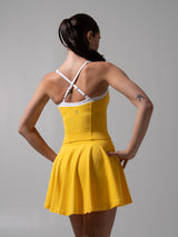 Thumbnail 2 of Served Waist Tank - Pineapple and White, 2 of 5