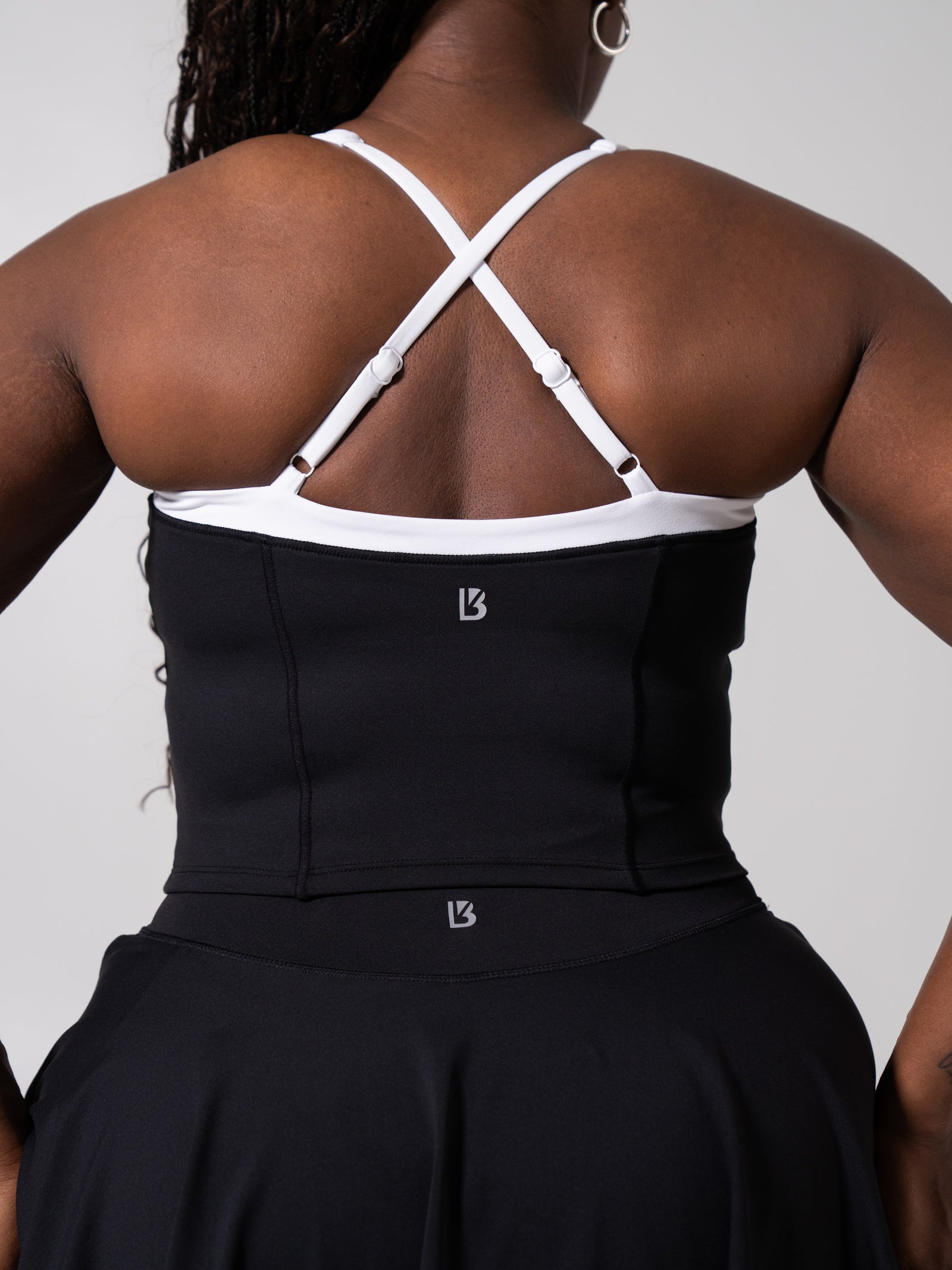Served Waist Tank - Onyx Black and White