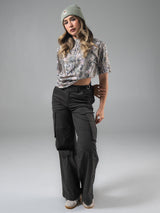 Thumbnail 2 of Wide Leg Cargo Pant - Vintage Black, 2 of 5