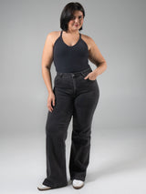 Thumbnail 3 of Cheeky Straight Leg High Rise Jeans - Washed Black, 3 of 6