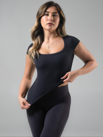Brami Scoop Tee - Onyx Black