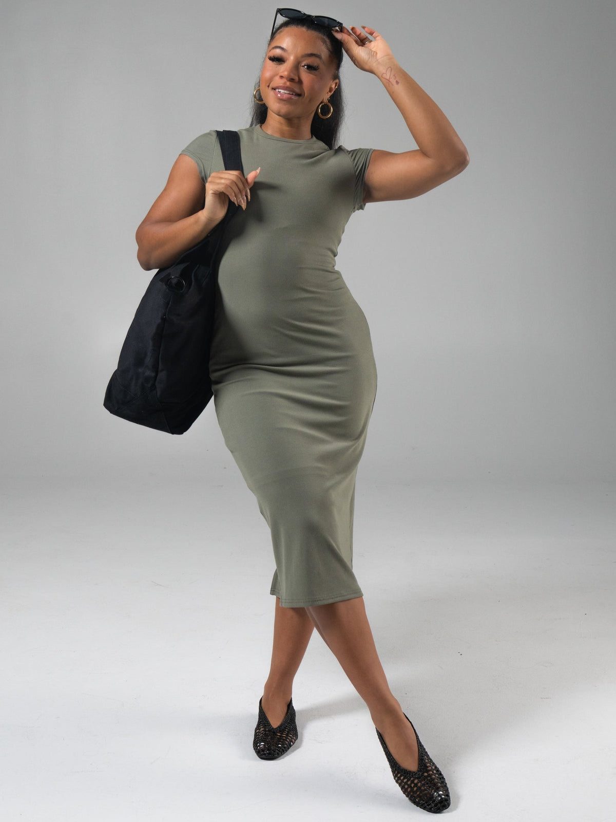 Brami Tee Shirt Dress - Olive Juice