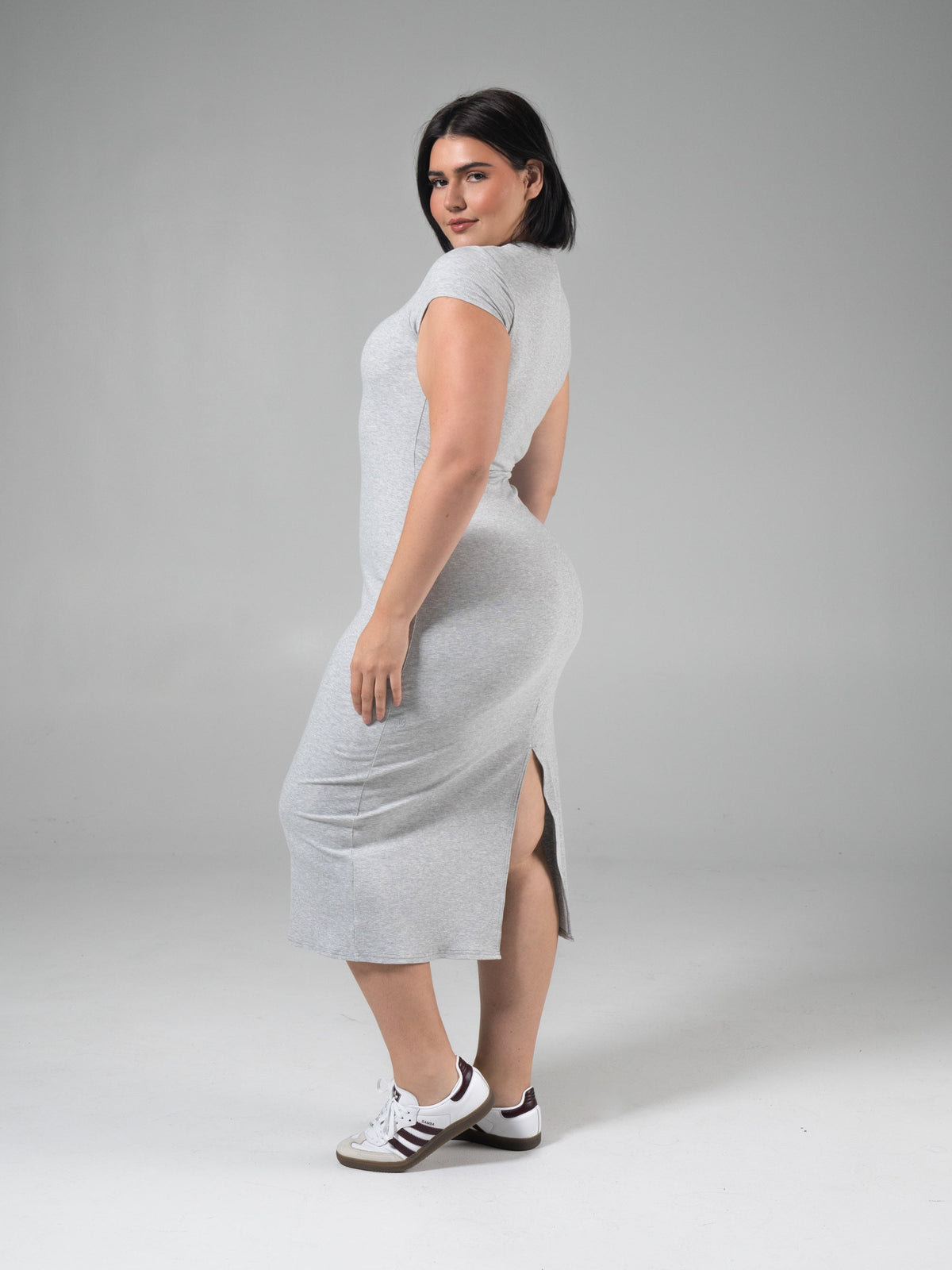 Brami Tee Shirt Dress - Heather Grey