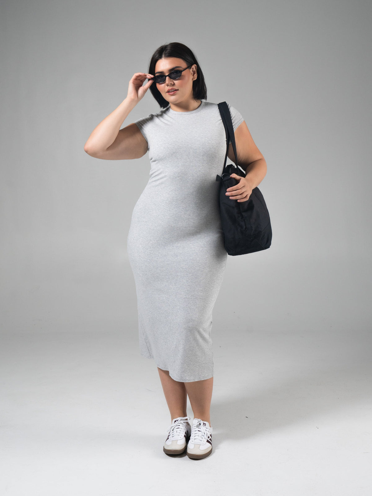 Brami Tee Shirt Dress - Heather Grey