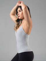 Thumbnail 5 of Brami V Neck Tank - Heather Grey, 5 of 5