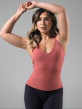 Thumbnail 1 of Brami V Neck Tank - Cinnamon Toast, 1 of 5
