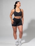 Miracle Seamless Mid Rise Short 4.5" - Heather Charcoal