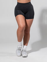 Thumbnail 2 of Miracle Seamless Mid Rise Short 4.5" - Heather Charcoal, 2 of 5