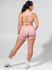 Miracle Seamless Mid Rise Short 4.5" - Heather Rose Water