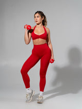 Thumbnail 1 of **PREORDER** Miracle Seamless Legging - Heather Lipstick Red, 1 of 9