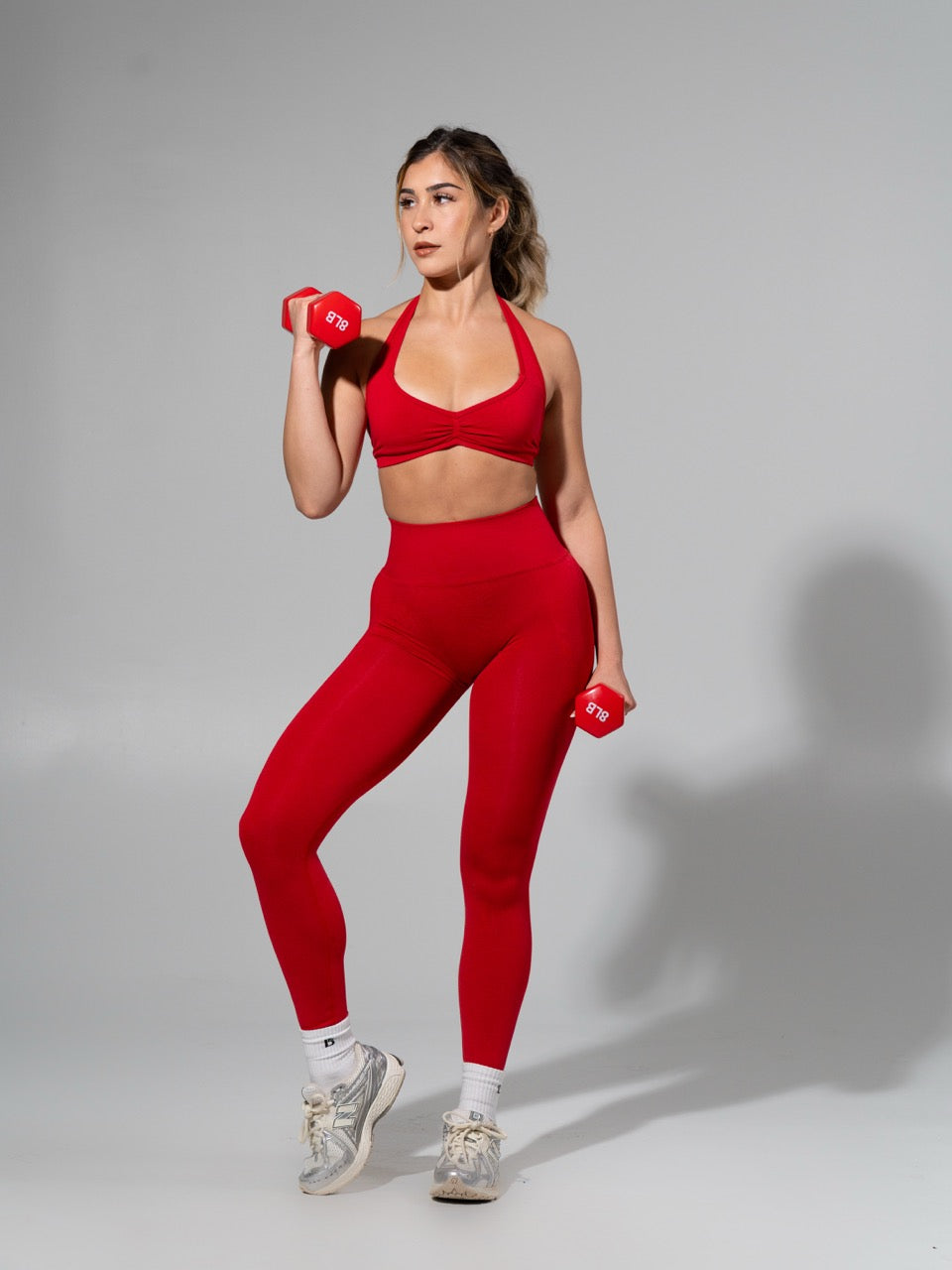**PREORDER** Miracle Seamless Legging - Heather Lipstick Red