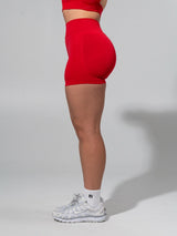Thumbnail 7 of **PREORDER** Miracle Seamless Hip Rise Short 4.5" - Heather Lipstick Red, 7 of 11