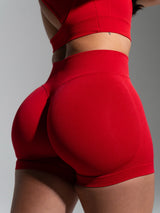 Thumbnail 10 of **PREORDER** Miracle Seamless Hip Rise Short 4.5" - Heather Lipstick Red, 10 of 11