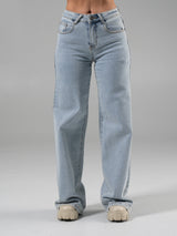 Thumbnail 5 of Cheeky Straight Leg Mid Rise Jeans - Light Wash, 5 of 6