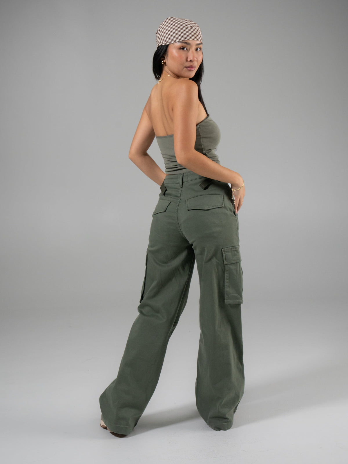 Wide Leg Cargo Pant - Timber