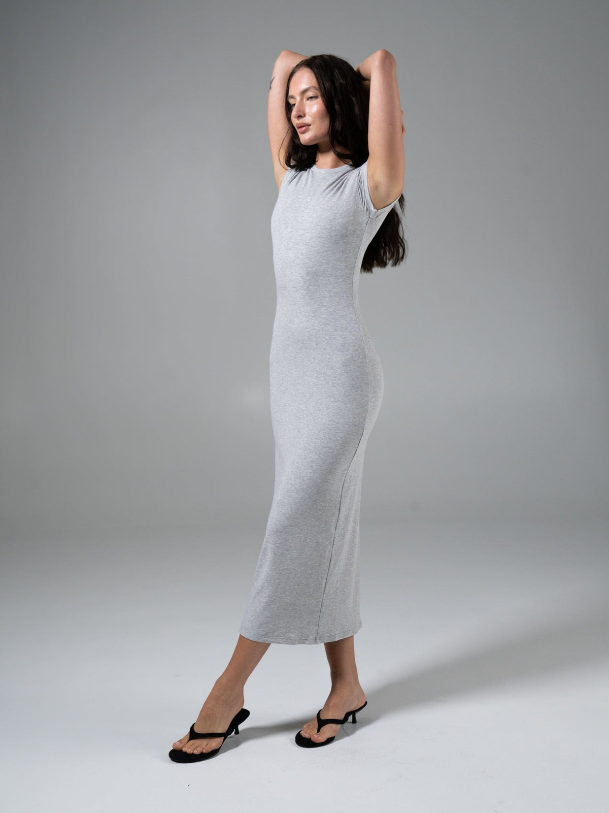 Brami Tee Shirt Dress - Heather Grey