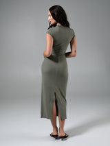 Thumbnail 2 of Brami Tee Shirt Dress - Olive Juice, 2 of 7
