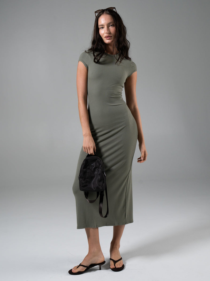 Brami Tee Shirt Dress - Olive Juice