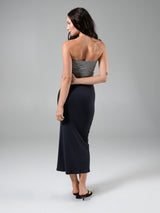 Thumbnail 5 of Nimbus Rib Midi Skirt - Onyx Black, 5 of 6