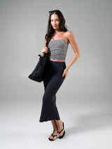 Thumbnail 4 of Nimbus Rib Midi Skirt - Onyx Black, 4 of 6