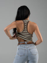 Thumbnail 4 of Brami V Neck Tank - Multi Stripe, 4 of 4