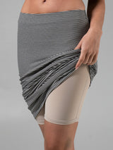 Thumbnail 3 of Nimbus Rib Midi Skirt - Black/ White Stripe, 3 of 6