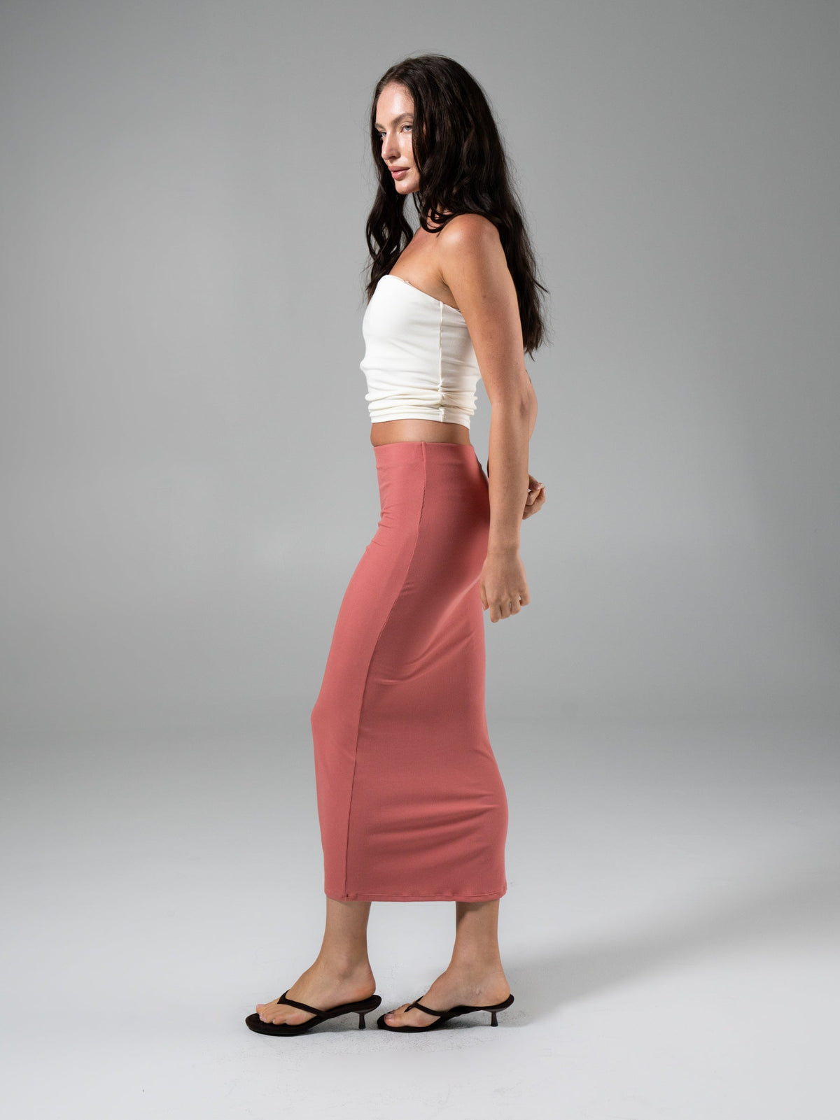 Nimbus Rib Midi Skirt - Cinnamon Toast