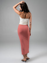 Thumbnail 4 of Nimbus Rib Midi Skirt - Cinnamon Toast, 4 of 6