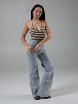 Thumbnail 1 of Cheeky Straight Leg High Rise Jeans - Light Wash, 1 of 5