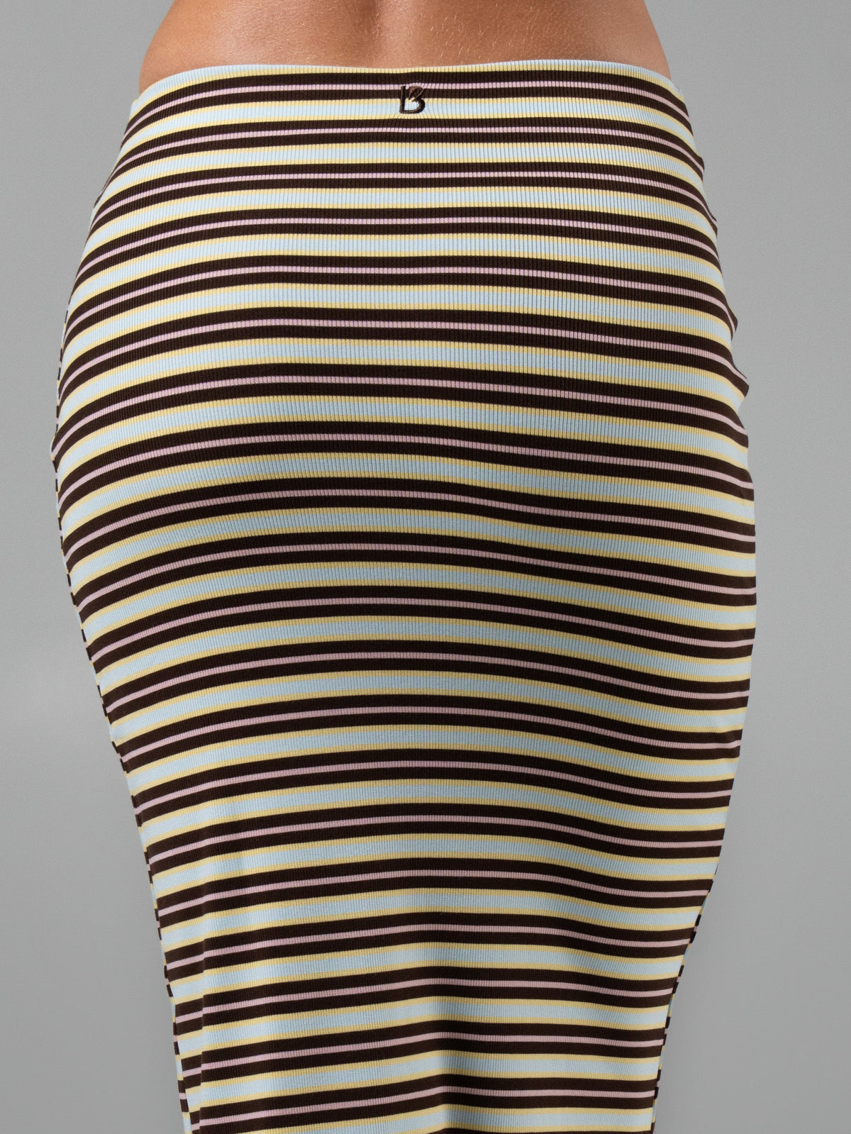 Nimbus Rib Midi Skirt - Multi Stripe
