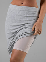 Thumbnail 2 of Nimbus Rib Midi Skirt - Heather Grey, 2 of 6