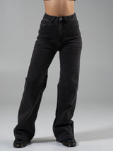 Thumbnail 4 of Cheeky Straight Leg High Rise Jeans - Washed Black, 4 of 6